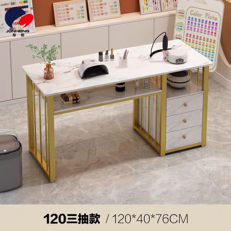 Fashion influencer store special nail art table and chair set, Japanese-style nail art table, single table, InS-style simple nail art table details Picture
