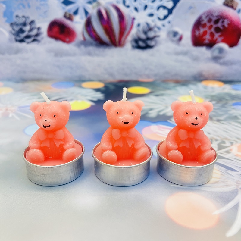 Little Tea Wax Bear Scented Candles as souvenirs, wedding gifts, Scented gifts, Birthday candles, paraffin ornaments, decorative candles, scented candles, thin candle wick, Christmas candles, ghee offerings to Buddha, Christmas candles, handmade candles, Bear candles pic 7