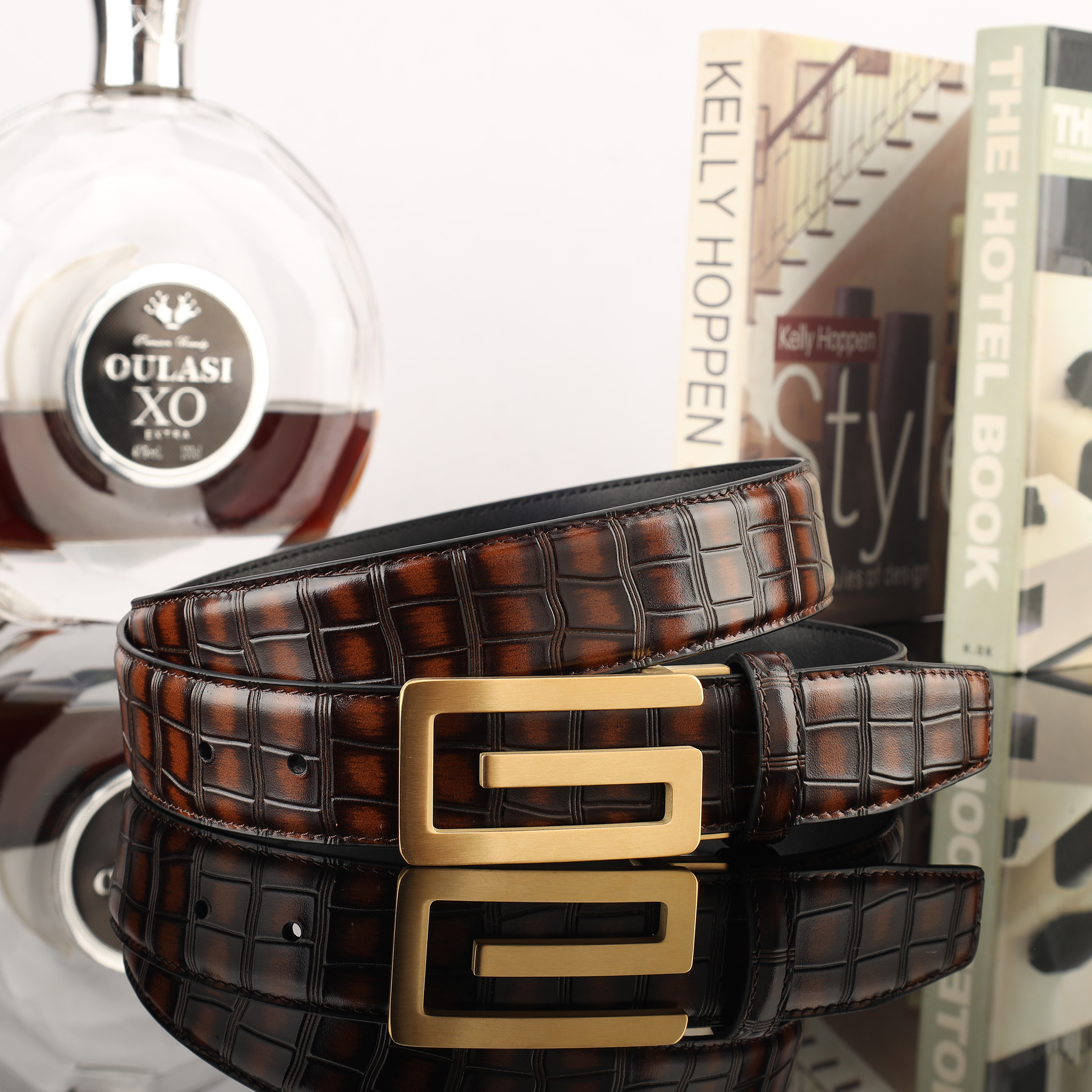 Men's Leather Cowhide Belt Casual Belt Men's Fashion Trend Belt Men's Belt Exquisite Comfort Belt Item Picture