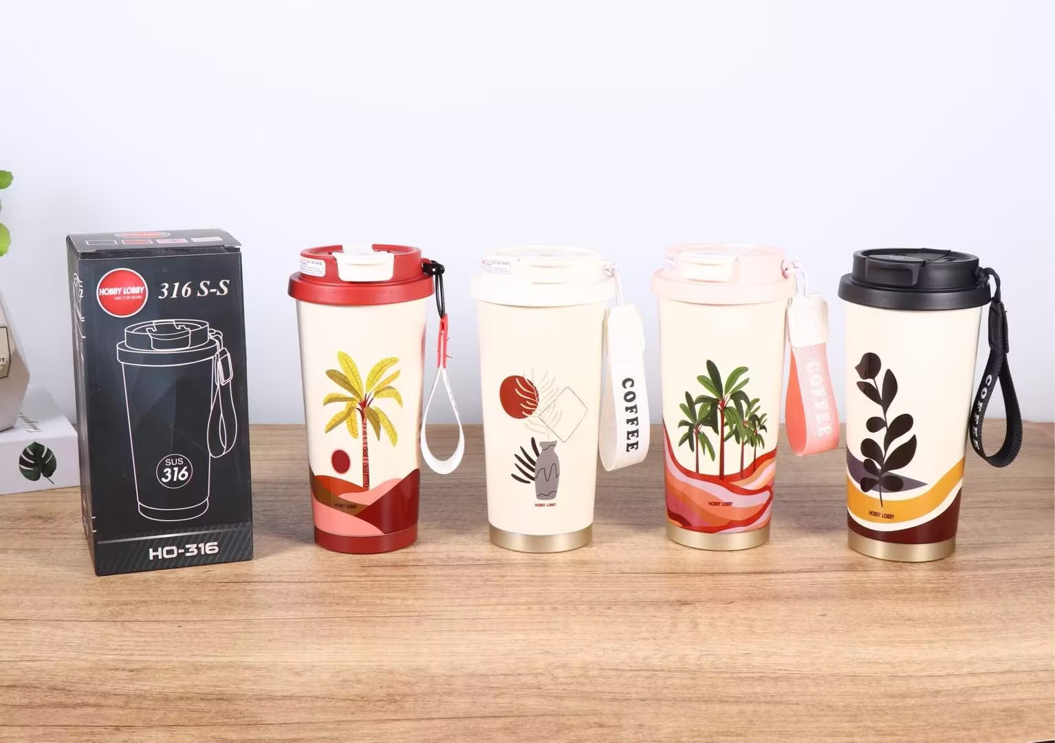 外贸保温杯男女学生手提绳便携水杯子创意个性潮流简约水杯