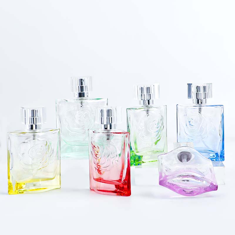 In stock, 30ml screw-mouthed glass bottles, perfume bottles, cosmetic lotion bottles, gradient semi-transparent portioning bottles Specification image