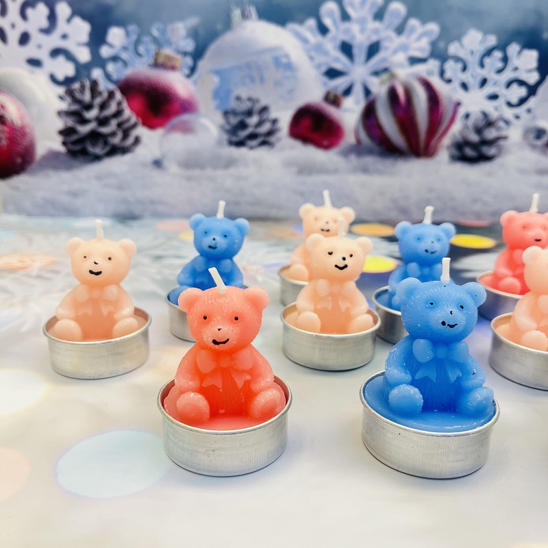 Little Tea Wax Bear Scented Candles as souvenirs, wedding gifts, Scented gifts, Birthday candles, paraffin ornaments, decorative candles, scented candles, thin candle wick, Christmas candles, ghee offerings to Buddha, Christmas candles, handmade candles, Bear candles pic 10