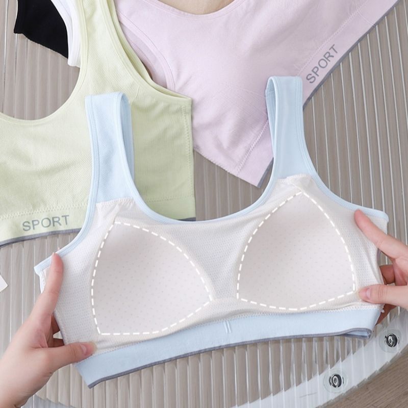 Girls' bras students' development period sports underwear vest with chest top High school students' puberty anti-naked vest Specification drawing