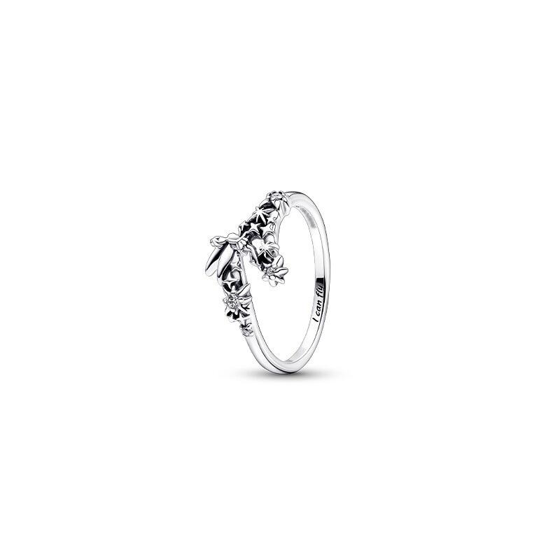 pandora s925 sterling silver valentine's day new red love fairy ring diy couple couple ring ring Specification drawing