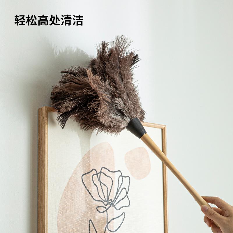 ostrich hair duster dust removal extra thick no hair shedding feather duster duster household ash cleaning without static electricity duster duster Application Scenario