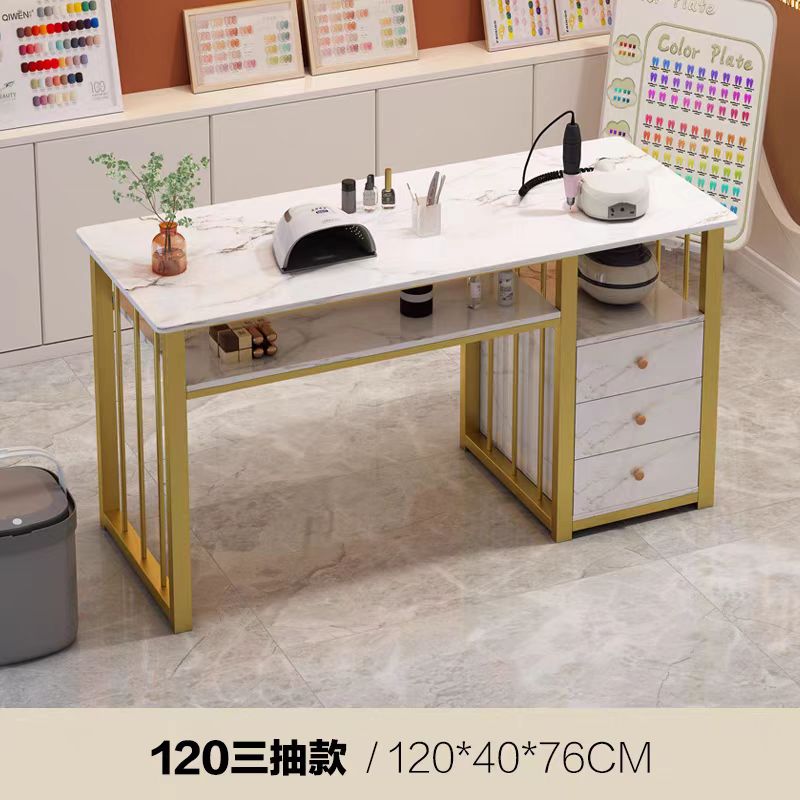 Fashion influencer store special nail art table and chair set, Japanese-style nail art table, single table, InS-style simple nail art table pic 3