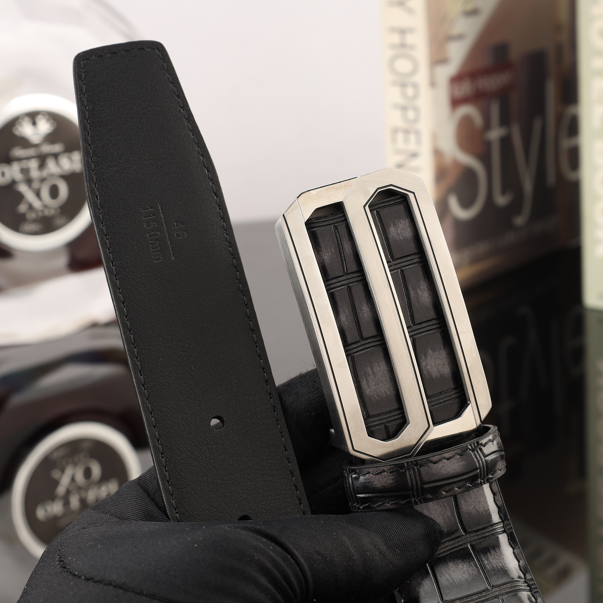 Men's Leather Cowhide Belt Casual Belt Men's Fashion Trend Belt Men's Belt details Picture