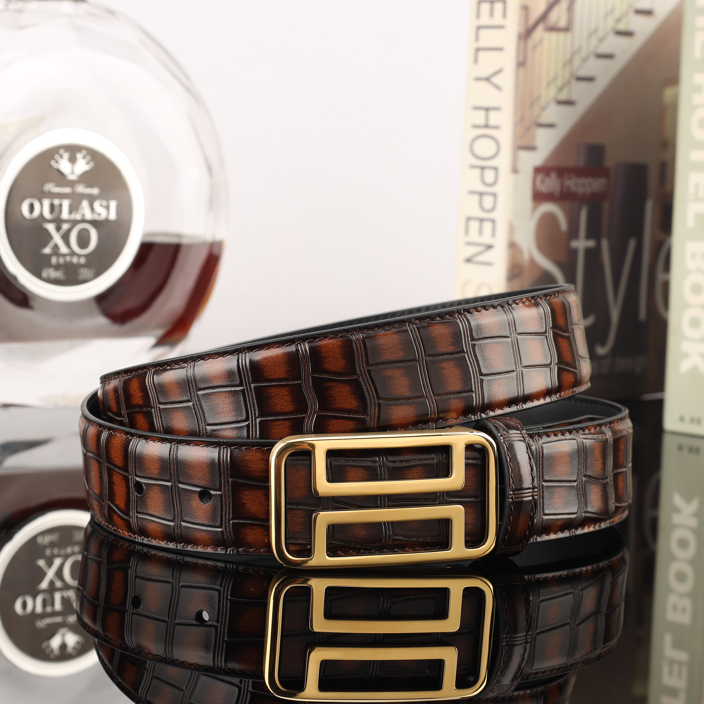 Men's Leather Cowhide Belt Casual Buckle Belt Men's Fashion Trend Leather Belt Men's Belt Is Delicate And Comfortable Item Picture