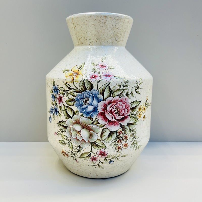 Beige fruit plate, tissue box, vase, high-end home flower arrangement, hotel living room decoration, resin flower arrangement, decoration, home decoration, large Chinese vase, large vase, TV cabinet decoration, vase, hotel handicrafts pic 7