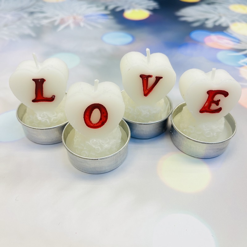 Little Tea Wax LOVE Scented Candles as Souvenirs for Valentine's Day and Mother's Day, festive candles, paraffin ornaments, decorative candles, scented candles, thin candle cores, Christmas candles, handmade candles, scented ornaments, scented souvenirs, wax Application Scenario