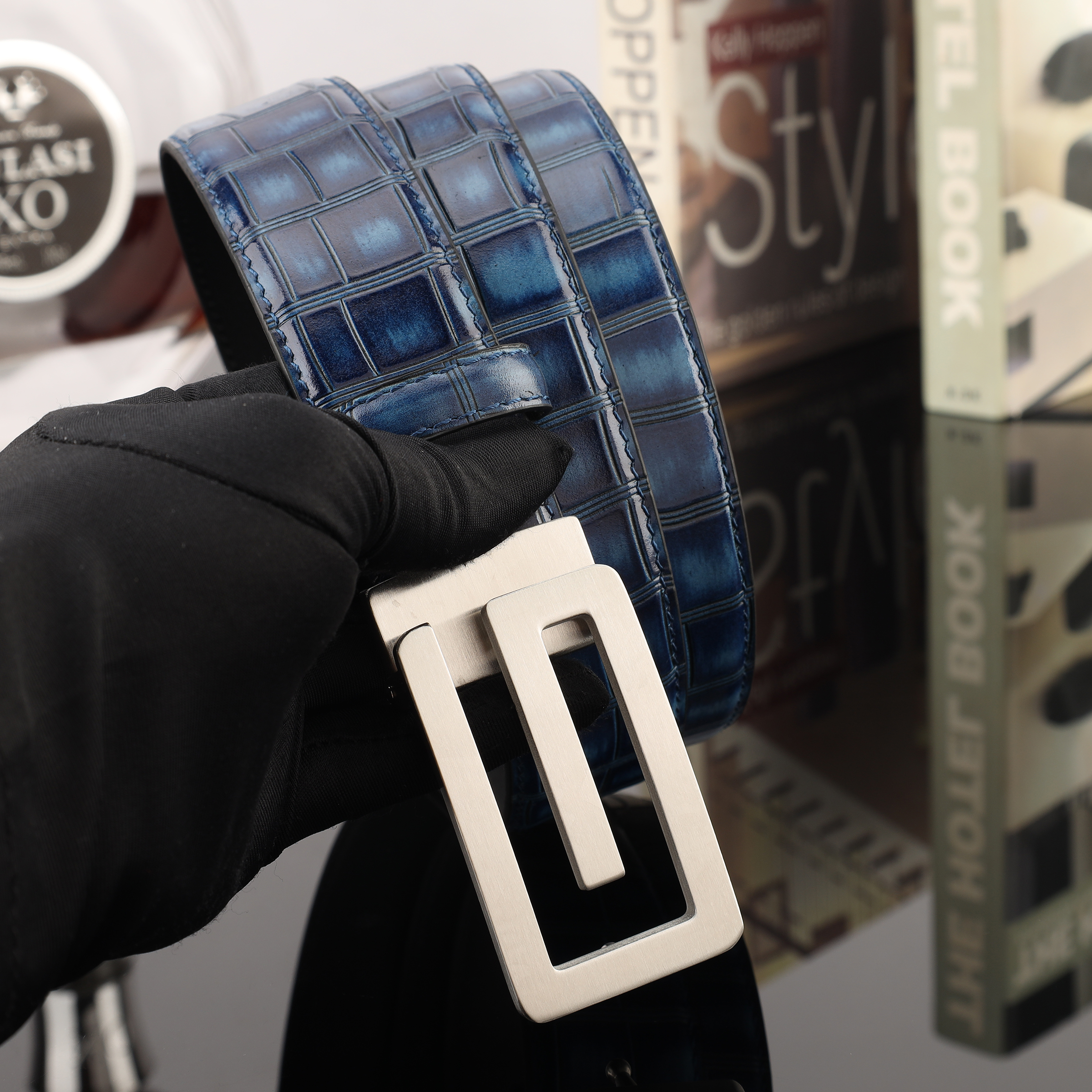 Men's Leather Cowhide Belt Casual Belt Men's Fashion Trend Belt Men's Belt Exquisite Comfort Belt Specification drawing