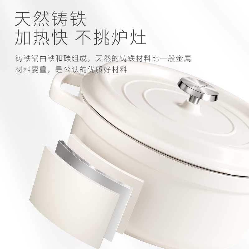 velosan wenlun mountain pandora enamel soup pot german cast iron cooking pot induction cooker applicable to gas stove stew pot Specification drawing