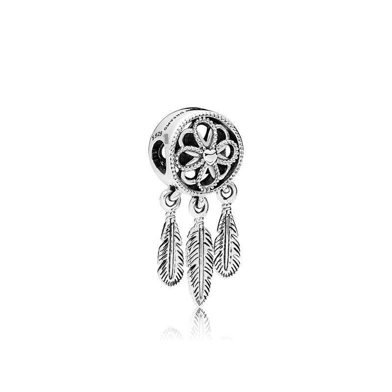 pandora s925 sterling silver beads blue series ocean heart bracelet hanging string beads necklace diy accessories Item Picture