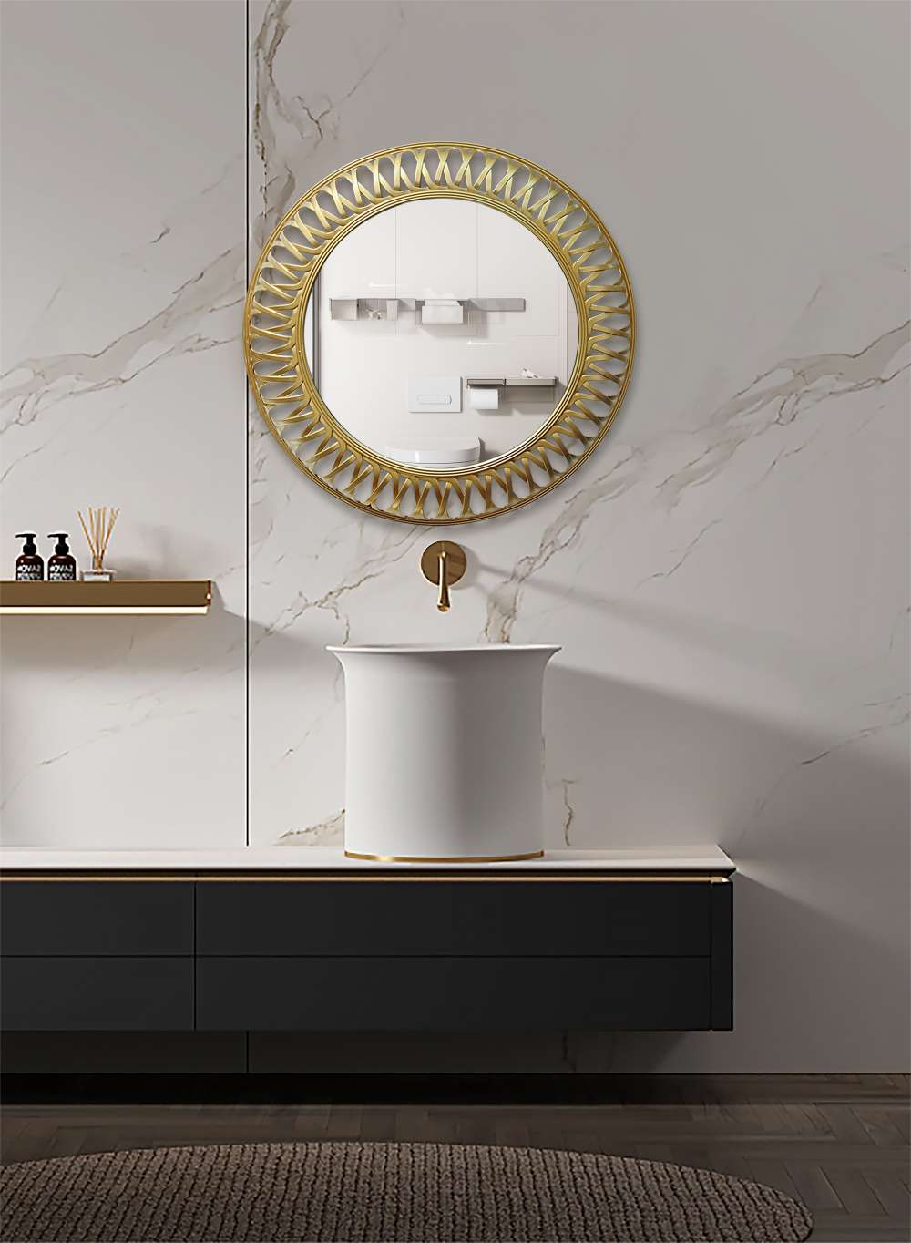 欧式轻奢塑料壁挂镜产品图