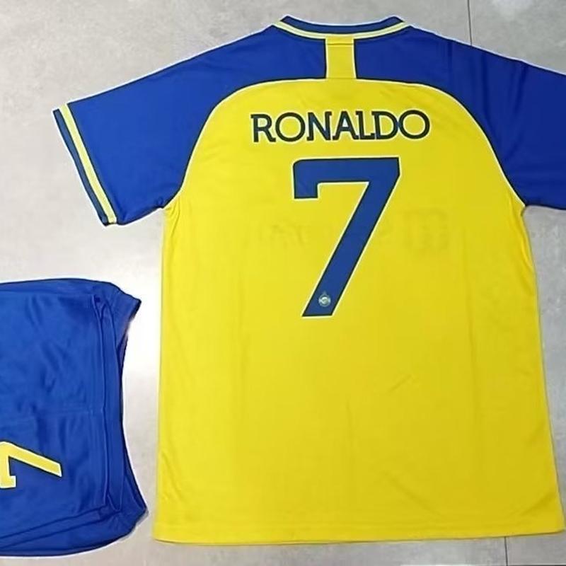 22-23 digital printing of children's jerseys for c luo national team football uniform, no. 7, the main away game in riyadh