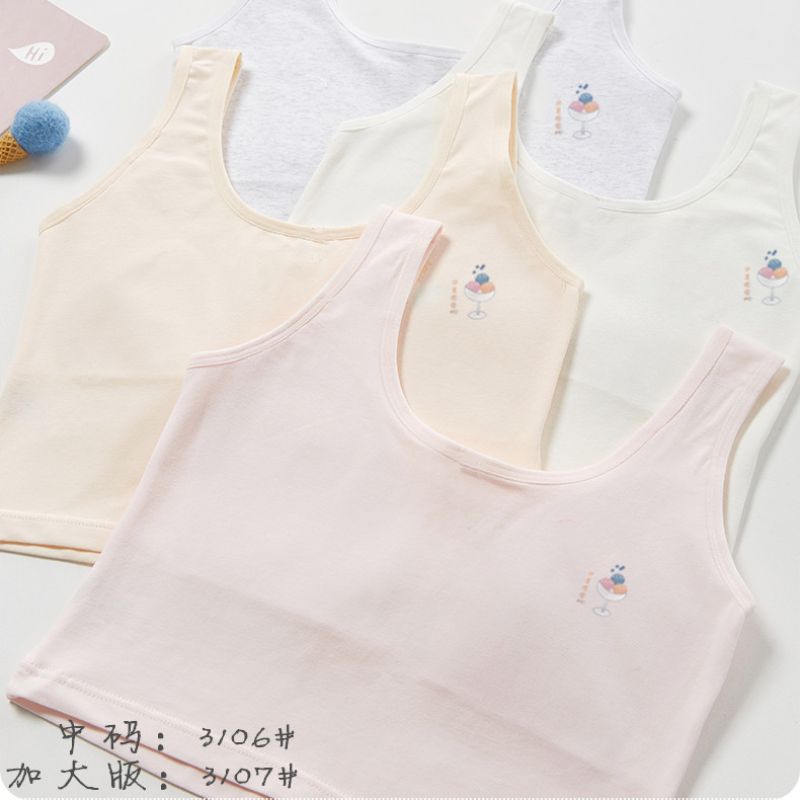 Girls' underwear primary school children 11-12-13 years old stage a little girl children's cotton anti-protruding point small vest Specification drawing