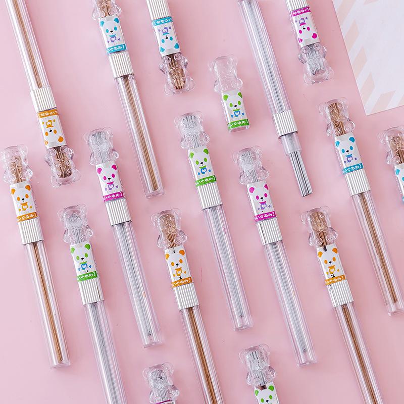 creative 0.5 mechanical pencil lead gold silver color propelling pencil 0.7 refill student polymer lead refill wholesale Application Scenario