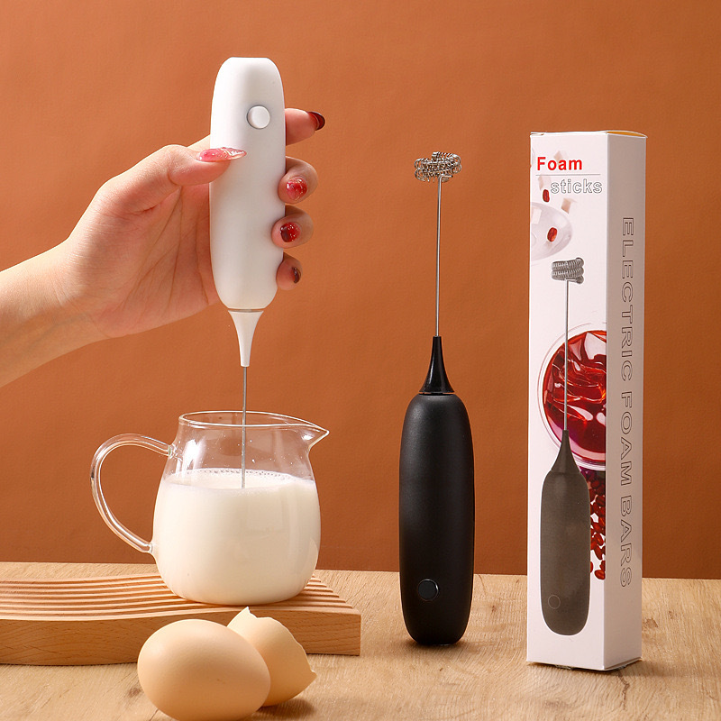 无线电动奶泡器打蛋器牛奶打泡器家用咖啡打奶泡器迷你烘焙搅拌器