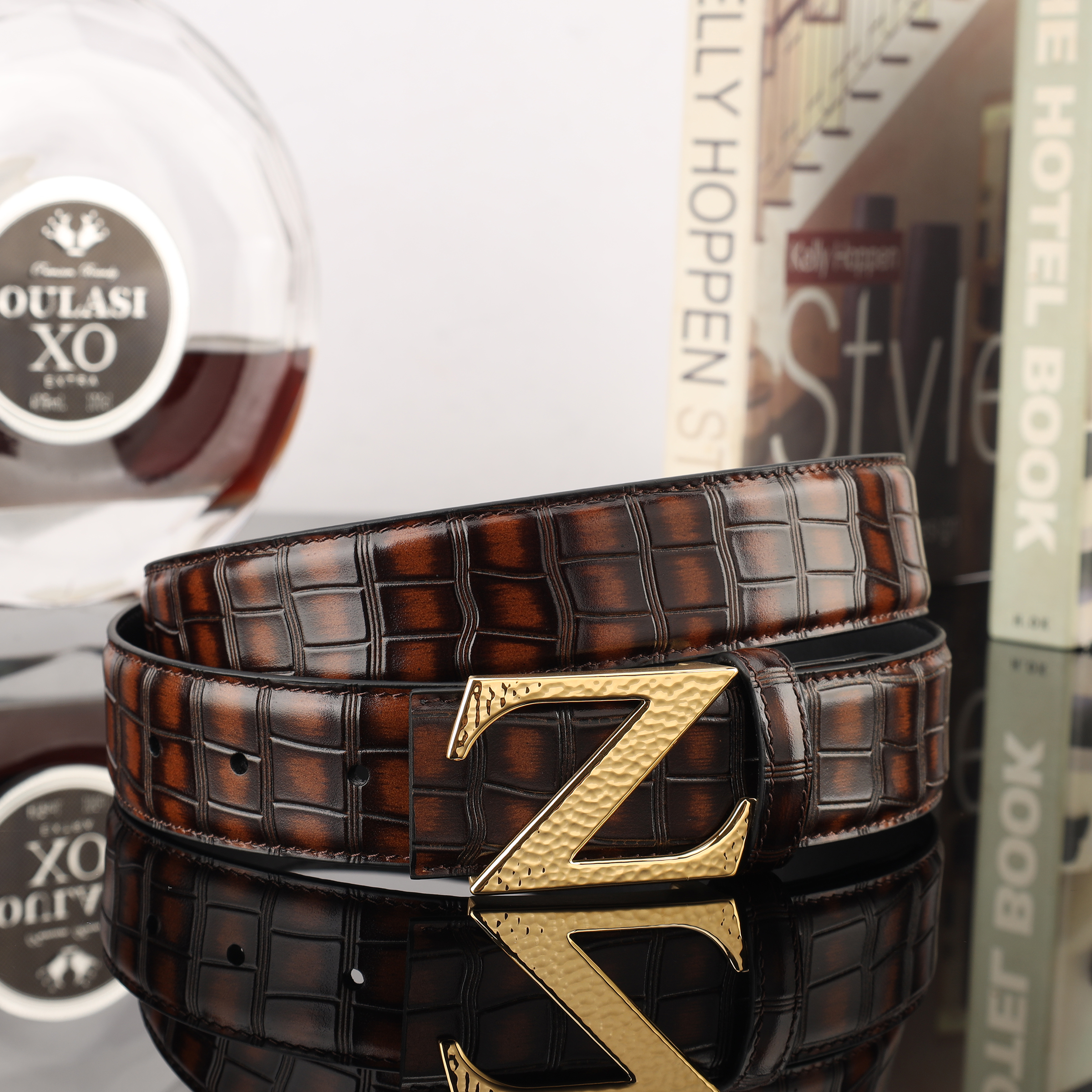 2024 New Men's Leather Cowhide Belt Casual Without Buckle Belt Men's Fashion Comfortable Durable Belt Men's Belt Manufacturers Straight Hair details Picture