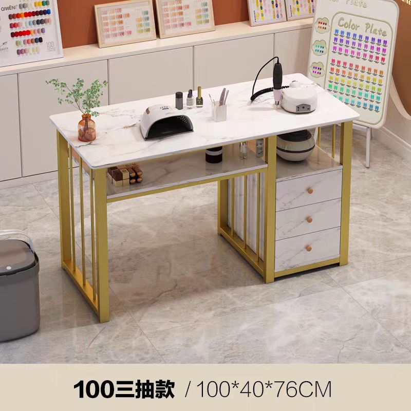 Fashion influencer store special nail art table and chair set, Japanese-style nail art table, single table, InS-style simple nail art table pic 2