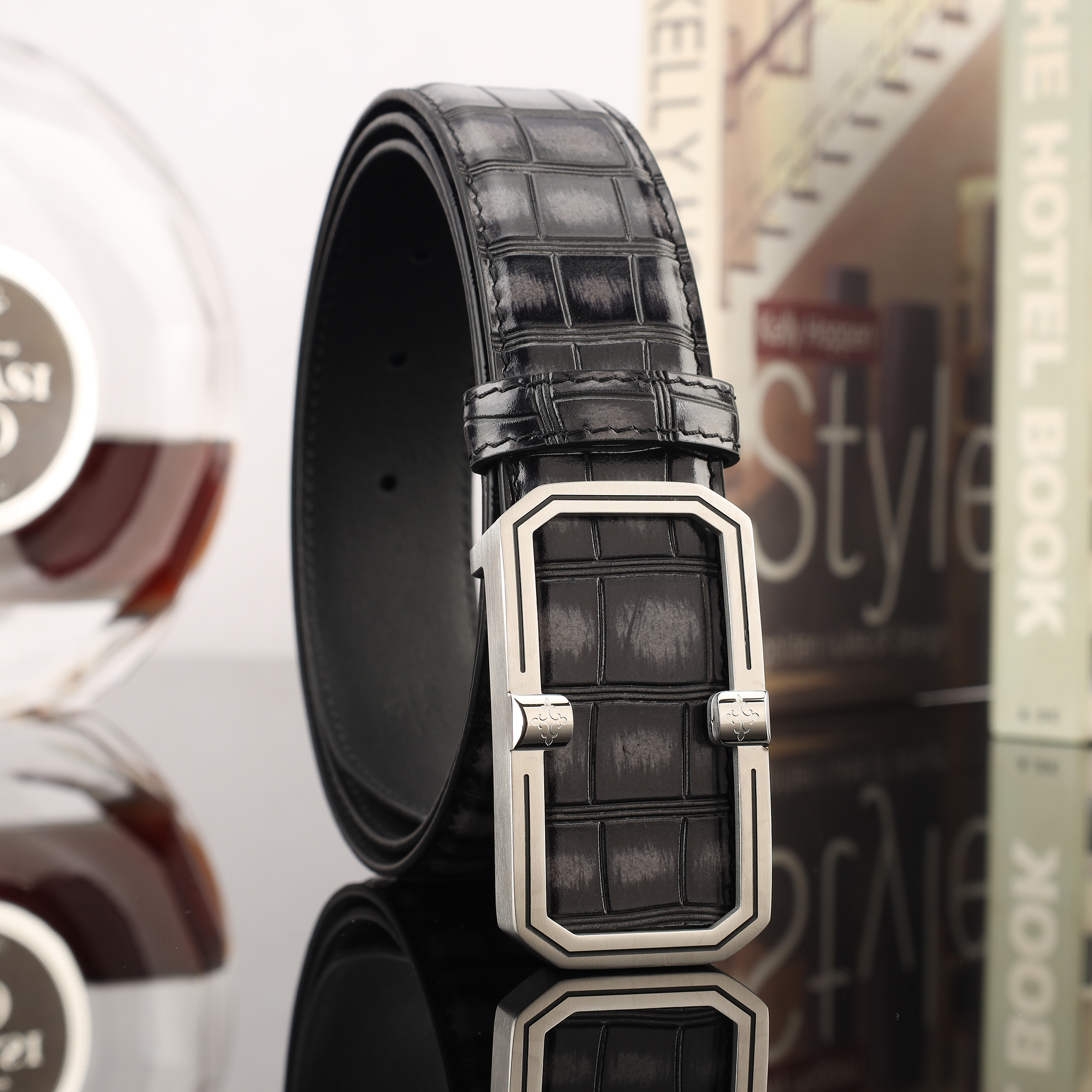 Men's Leather Cowhide Belt Casual Belt Men's Fashion Trend Belt Men's Belt Alloy Plate Buckle Belt