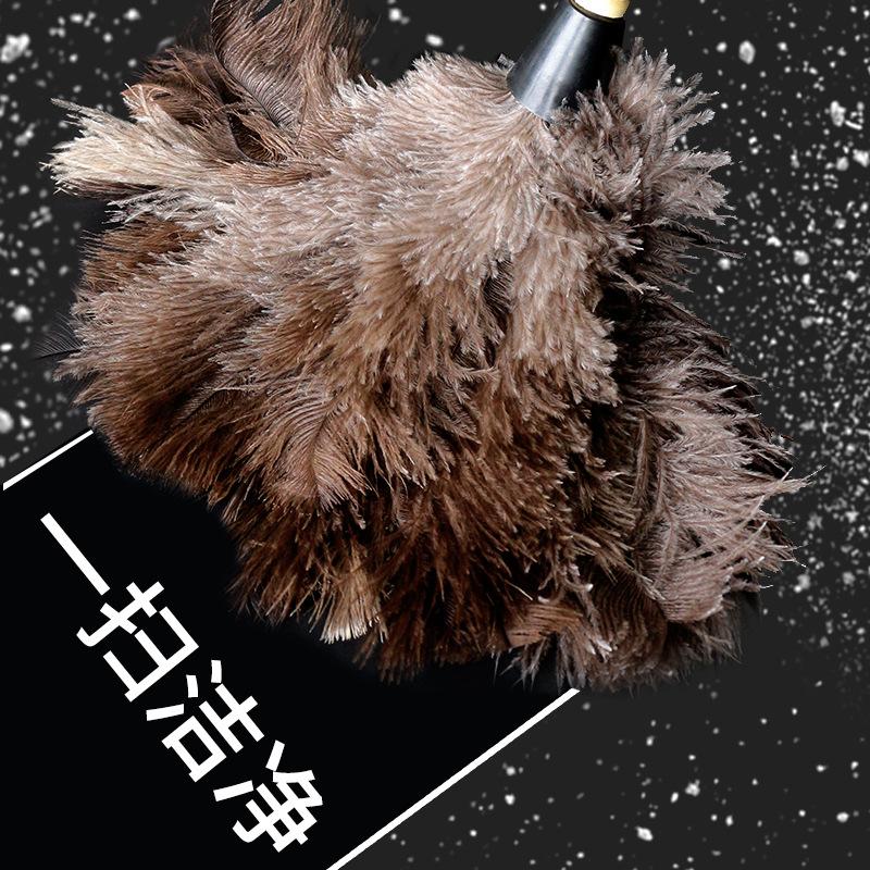 ostrich hair duster dust removal extra thick no hair shedding feather duster duster household ash cleaning without static electricity duster duster details Picture