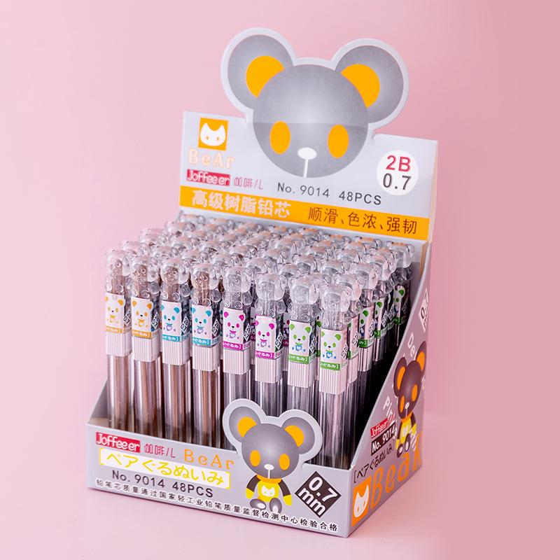 creative 0.5 mechanical pencil lead gold silver color propelling pencil 0.7 refill student polymer lead refill wholesale full figure