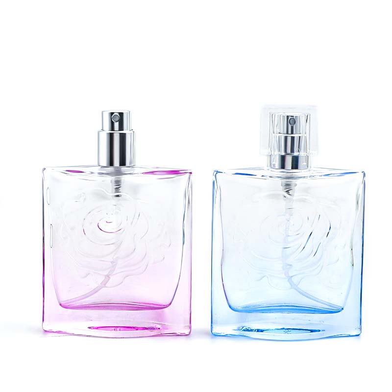 In stock, 30ml screw-mouthed glass bottles, perfume bottles, cosmetic lotion bottles, gradient semi-transparent portioning bottles pic 1