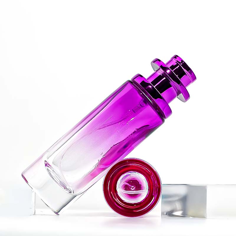 Wholesale of popular, simple, colorful gradient cosmetic cylindrical 30ml screw-cap perfume in stock