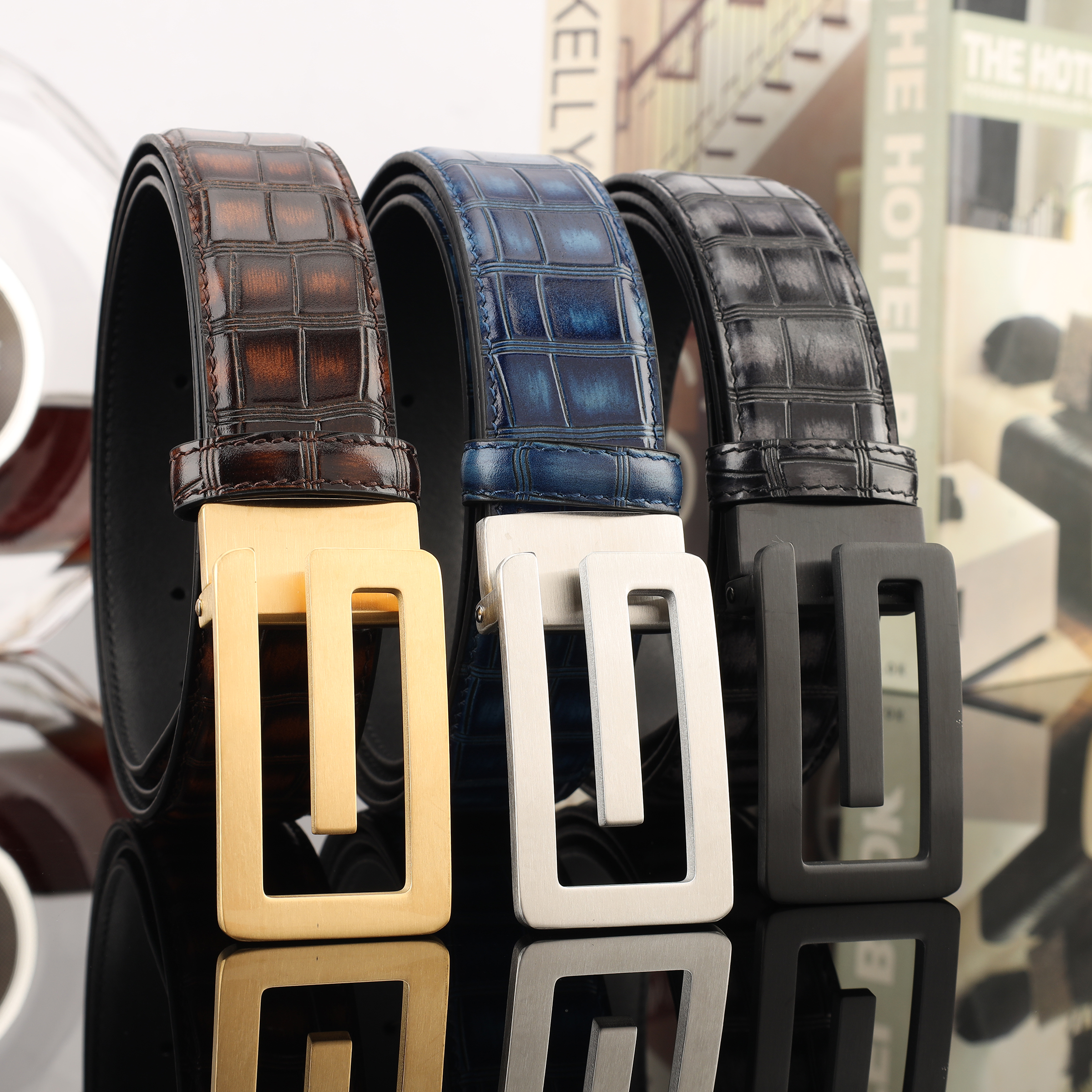 Men's Leather Cowhide Belt Casual Belt Men's Fashion Trend Belt Men's Belt Exquisite Comfort Belt