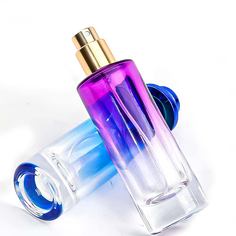 Wholesale of popular, simple, colorful gradient cosmetic cylindrical 30ml screw-cap perfume in stock pic 3