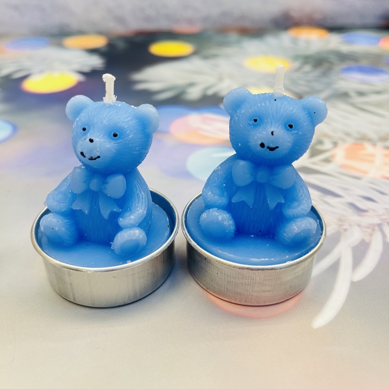 Little Tea Wax Bear Scented Candles as souvenirs, wedding gifts, Scented gifts, Birthday candles, paraffin ornaments, decorative candles, scented candles, thin candle wick, Christmas candles, ghee offerings to Buddha, Christmas candles, handmade candles, Bear candles pic 4
