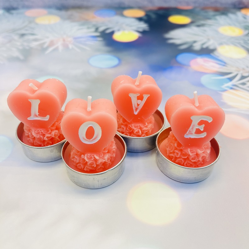 小茶蜡LOVE香薰蜡烛伴手礼情人节母亲节感品节日蜡烛石蜡摆件装饰蜡烛香薰蜡烛细蜡烛芯圣诞蜡烛手工蜡烛香薰摆件香氛伴手礼蜡