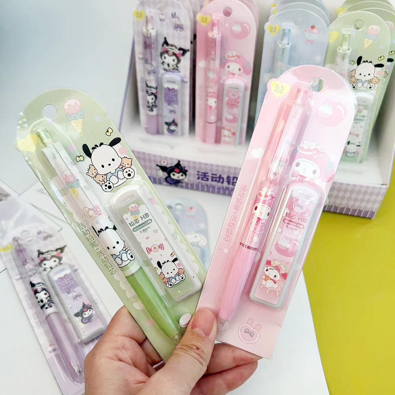 Pencil Set Sanrio Clow M High Color Value Ins Cartoon Student Stationery 0.5mm Cut-Free Mechanical Pencil Lead details Picture