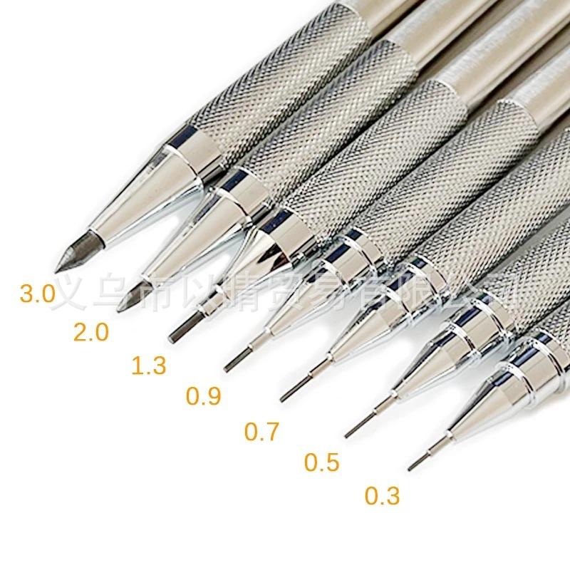 Metal Pencil 0.5/0.7/0.9/1.3/2.0mm Propelling Pencil Mechanical Propelling Pencil in Stock Wholesale full figure