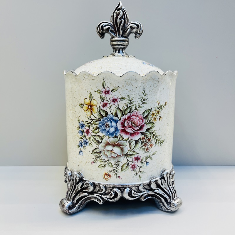 Beige fruit plate, tissue box, vase, high-end home flower arrangement, hotel living room decoration, resin flower arrangement, decoration, home decoration, large Chinese vase, large vase, TV cabinet decoration, vase, hotel handicrafts pic 6