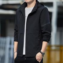 high quality men's jacket autumn and winter jacket casual hooded outdoor jacket sports windproof all-matching shell jacket