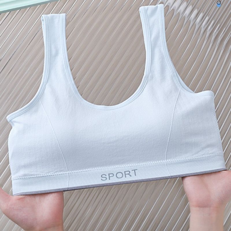 Girls' bras students' development period sports underwear vest with chest top High school students' puberty anti-naked vest details Picture