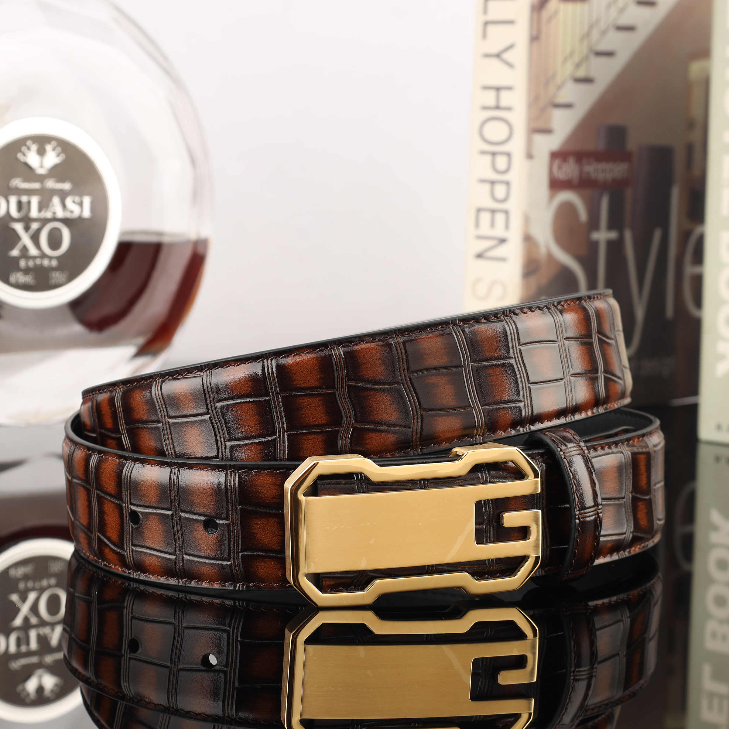 2024 New Men's Leather Cowhide Belt Casual Leather Belt Men's Fashion Comfortable Durable Belt Men's Belt Item Picture