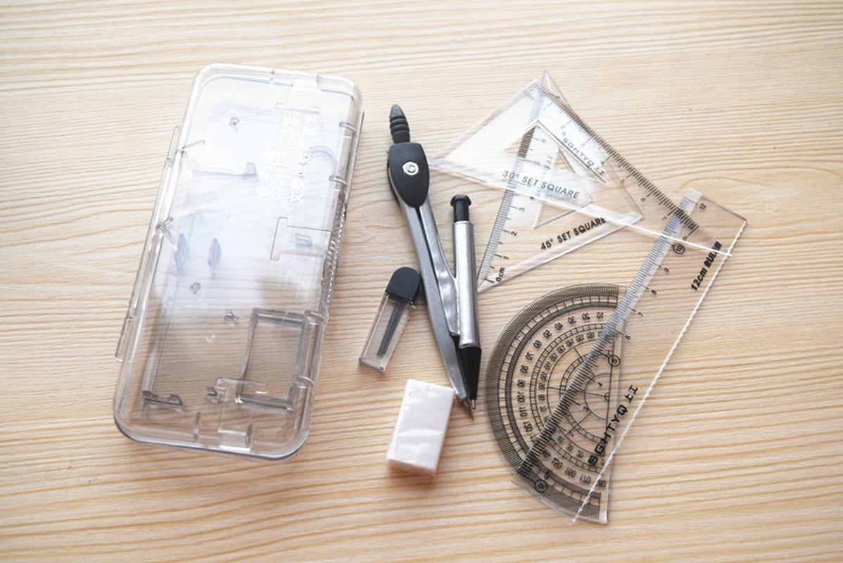 wholesale 2902 compasses set full set ruler mechanical pencil lead rubber suit drawing tools student stationery Application Scenario