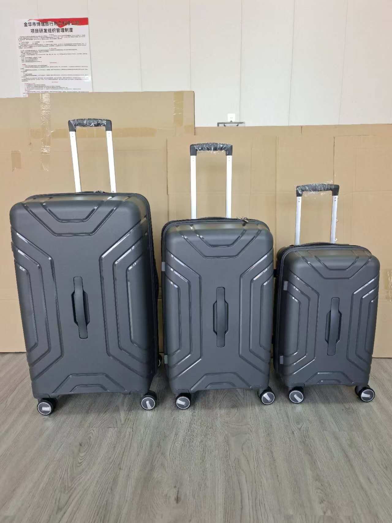 新款PP高颜值大容量耐用拉杆箱产品图