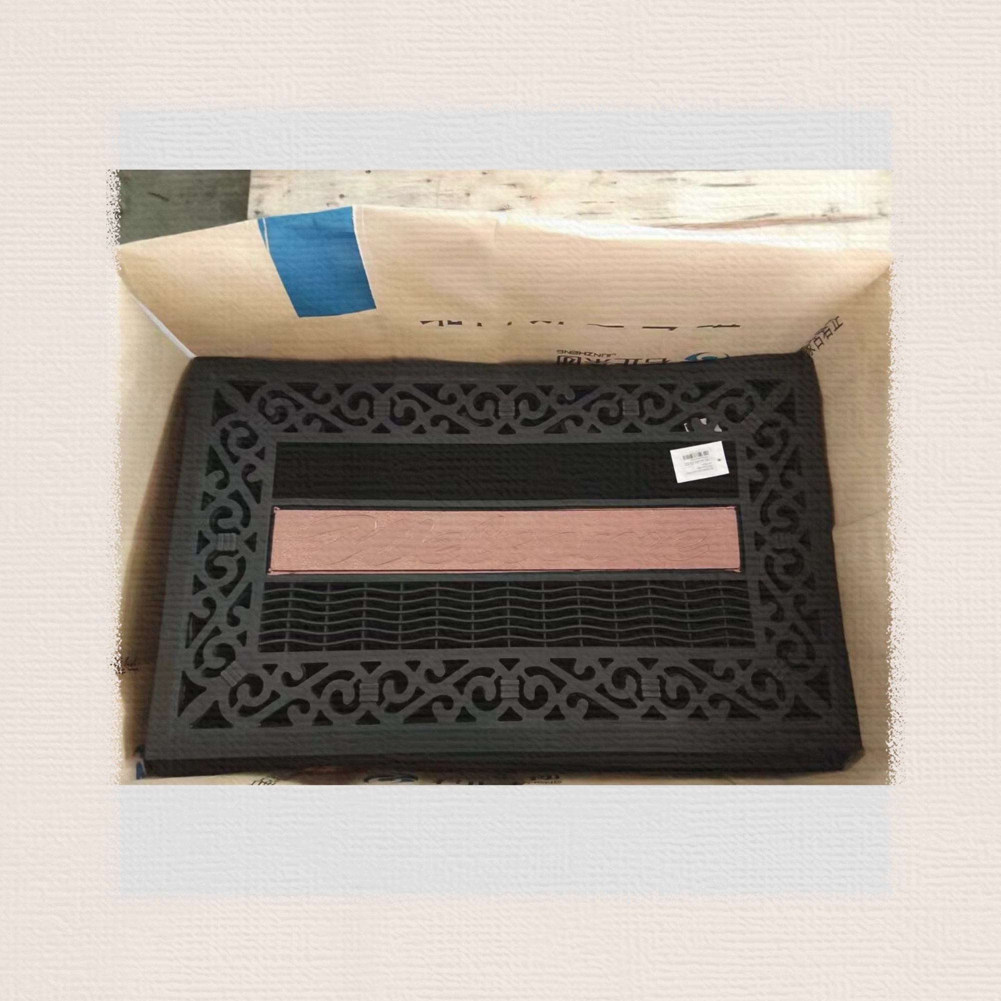 pvc injection molded mat, anti-slip mat, door mat, outdoor mat, floor mat, scratch mat, bathroom mat, kitchen mat, entrance mat. One piece, 25 pieces, mixed color available, many styles, waterproof woven bag packaging, 45* 75cm, cm Specification drawing