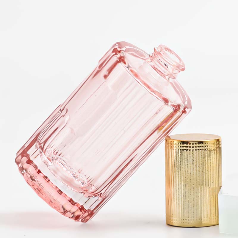 30ml high-end colored glass perfume bottle, round spray perfume, replaceable bottle, empty bottle, press