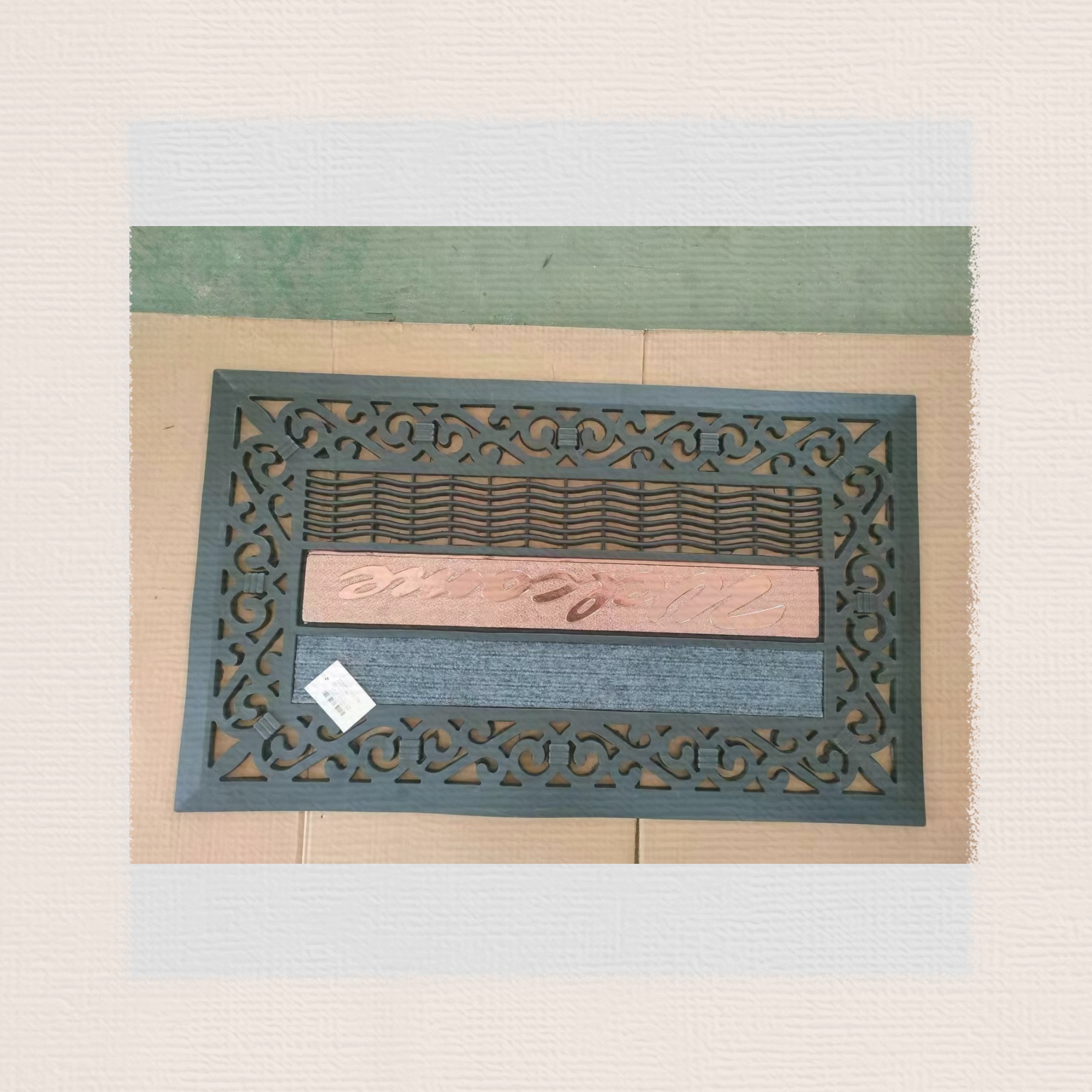 pvc injection molded mat, anti-slip mat, door mat, outdoor mat, floor mat, scratch mat, bathroom mat, kitchen mat, entrance mat. One piece, 25 pieces, mixed color available, many styles, waterproof woven bag packaging, 45* 75cm, cm details Picture