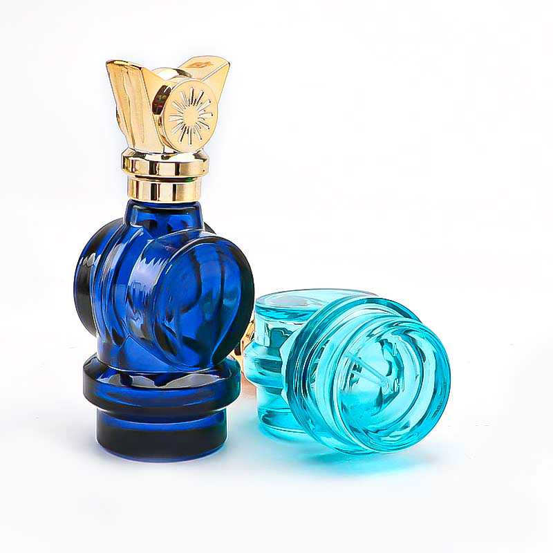 30ml螺口高档彩色玻璃香水瓶圆形喷雾香水分装替换瓶空瓶子按压细节图