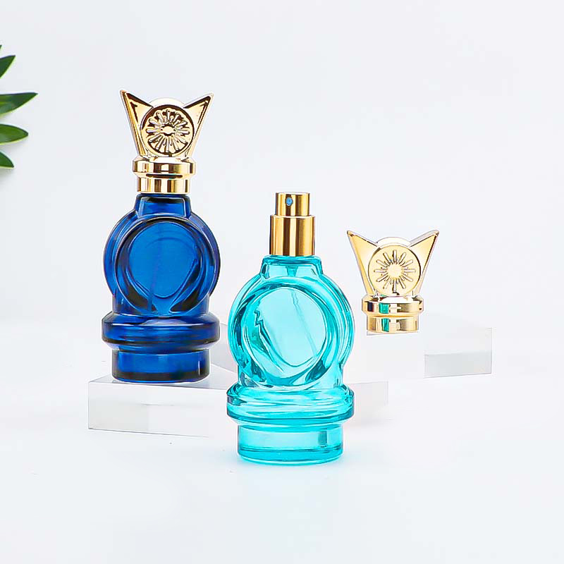 30ml螺口高档彩色玻璃香水瓶圆形喷雾香水分装替换瓶空瓶子按压产品图