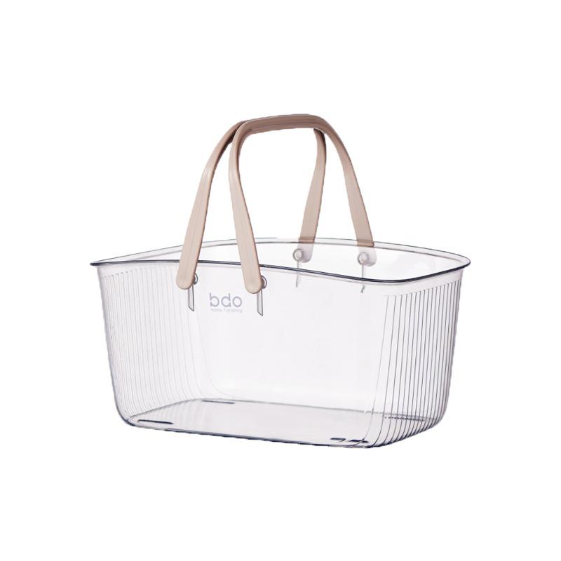 Bath Bath Basket Transparent Pet Storage Basket BDO Cross-Border Bathroom Storage Basket Portable Storage Basket Factory Wholesale Item Picture