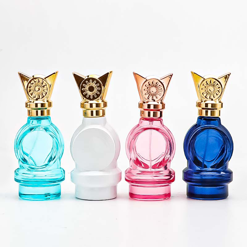 30ml螺口高档彩色玻璃香水瓶圆形喷雾香水分装替换瓶空瓶子按压详情1
