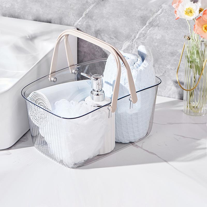 Bath Bath Basket Transparent Pet Storage Basket BDO Cross-Border Bathroom Storage Basket Portable Storage Basket Factory Wholesale full figure