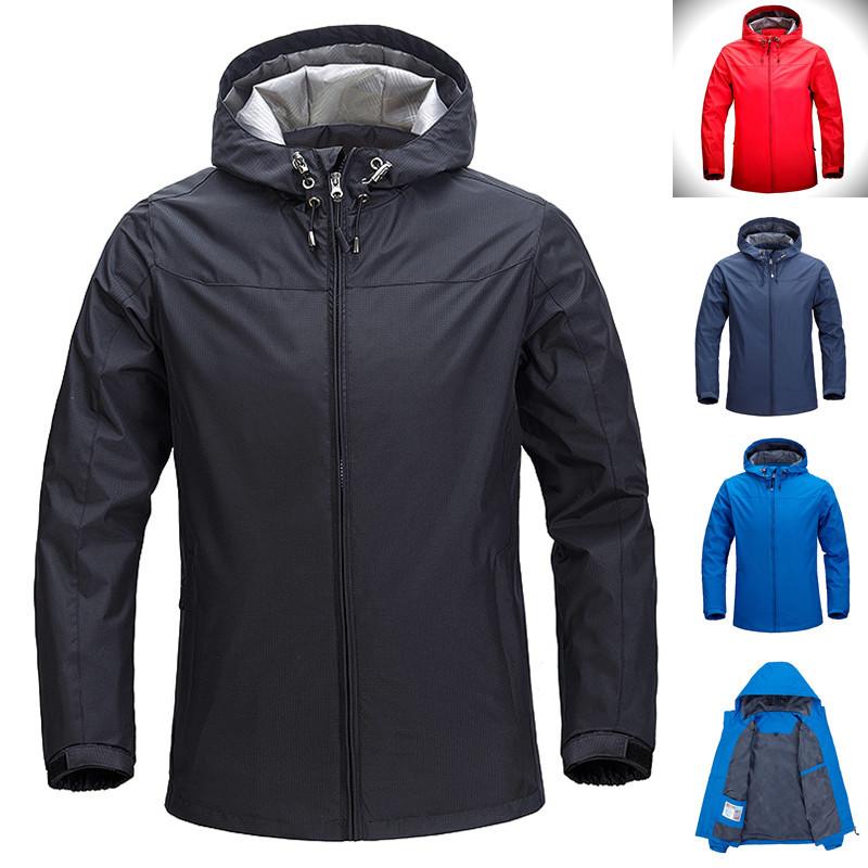 Spring and Autumn Men's Shell Jacket Casual Jacket Men's Jacket Windproof and Rainproof Outdoor Sports Hooded Shell Jacket Men's